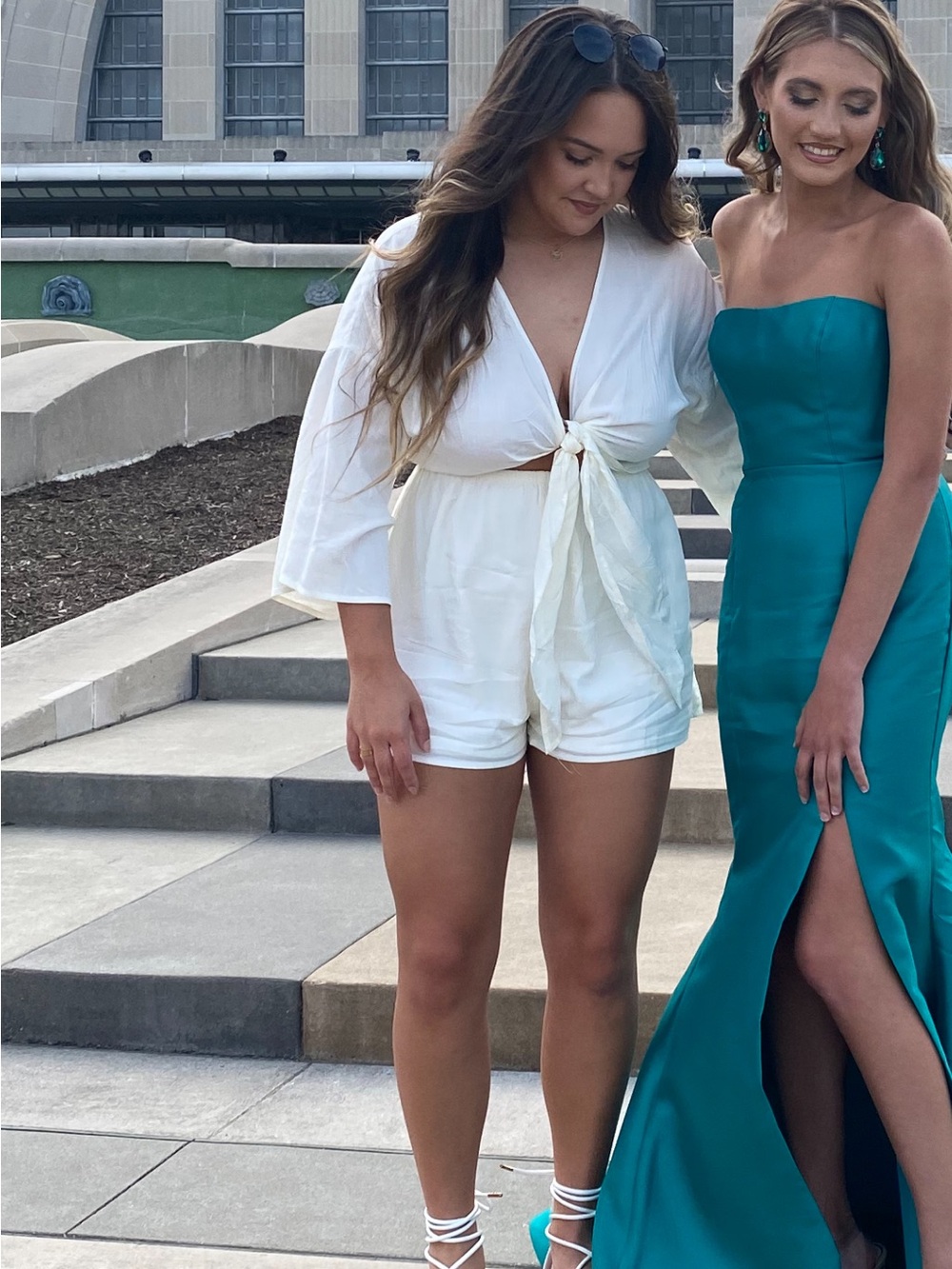 Forever 21 White Tie-Front Romper - Picture 4 of 4
